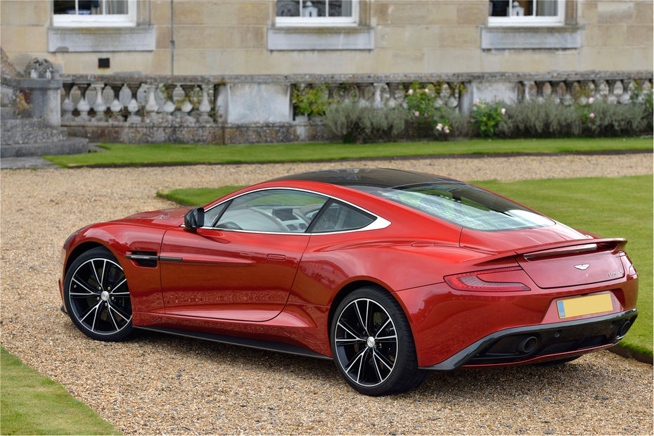 Rear Cross Side View of Aston Martin Vanquish Coupe