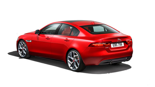 Rear Cross Side View of Jaguar XE S