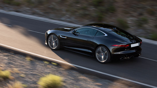 Rear Cross Side View of Jaguar F-Type S Coupe