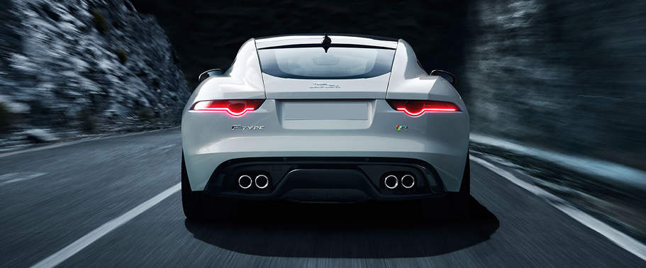 Full Rear View of Jaguar F-Type R AWD Coupe Full Rear View of Jaguar F-Type R AWD Coupe