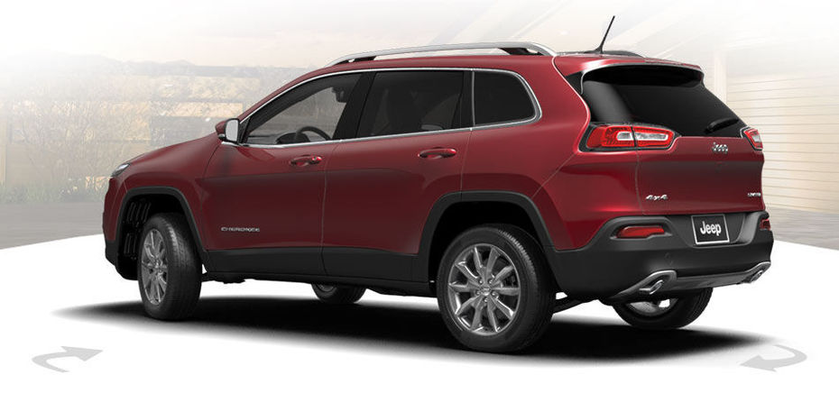 Rear Cross Side View of Jeep Cherokee