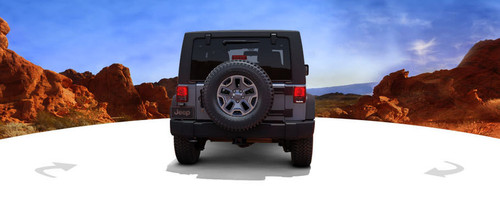 Full Rear View of Jeep Wrangler