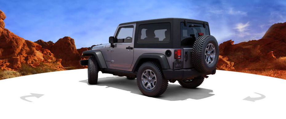 Rear Cross Side View of Jeep Wrangler
