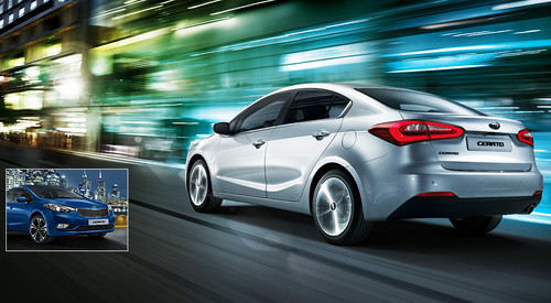 Rear Cross Side View of KIA Cerato