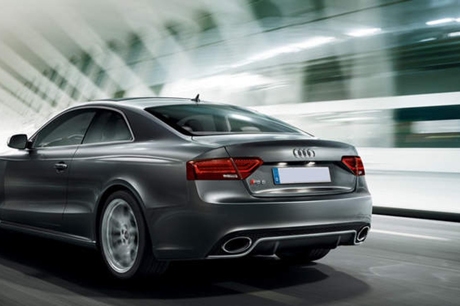 Rear Cross Side View of Audi RS5 Coupe in Qatar