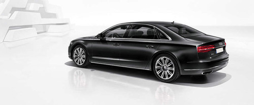 Rear Cross Side View of Audi A8L