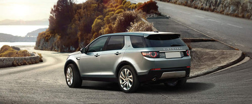 Rear Cross Side View of Land Rover Discovery Sport