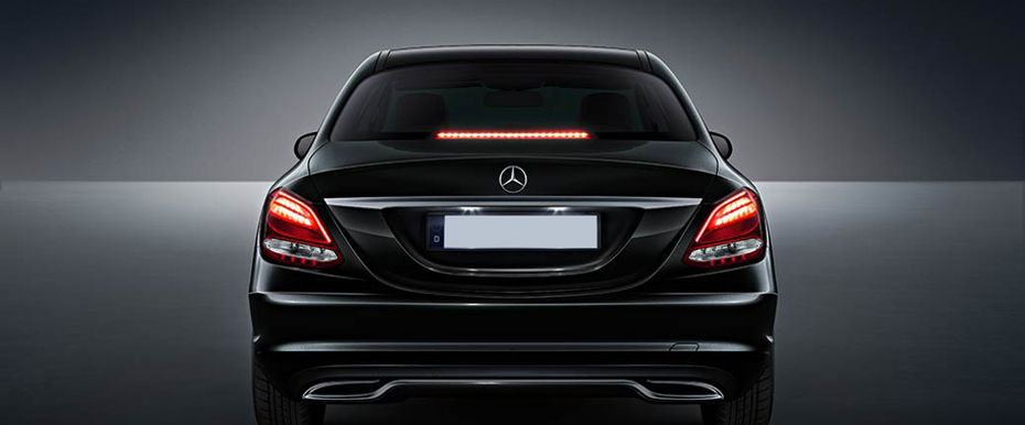 Full Rear View of Mercedes-Benz C Class Sedan