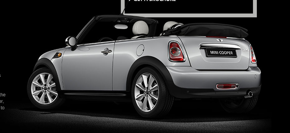 Rear Cross Side View of MINI Cooper
