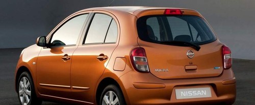 Rear Cross Side View of Nissan Micra