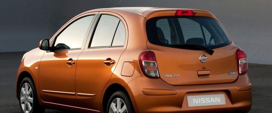 Rear Cross Side View of Nissan Micra