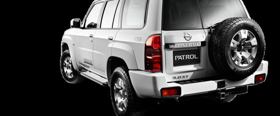 Rear Cross Side View of Nissan Patrol