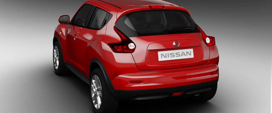 Rear Cross Side View of Nissan Juke Rear Cross Side View of Nissan Juke