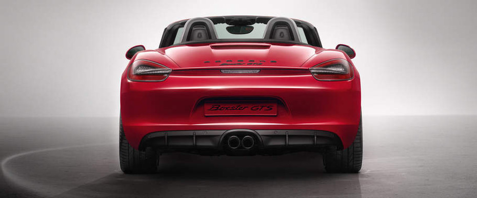 Full Rear View of Porsche Boxster GTS