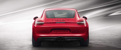 Full Rear View of Porsche Cayman GTS