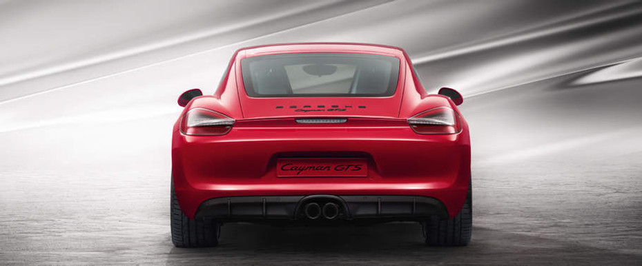 Full Rear View of Porsche Cayman GTS