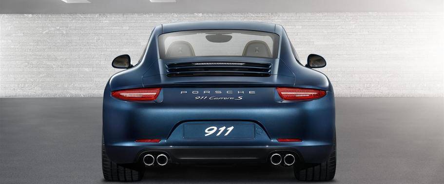 Full Rear View of Porsche 911 Carrera S Full Rear View of Porsche 911 Carrera S