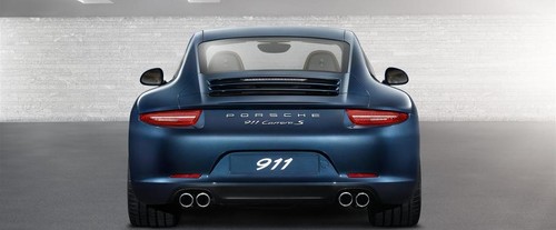 Full Rear View of Porsche 911 Carrera S