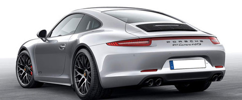 Rear Cross Side View of Porsche 911 Carrera 4 GTS