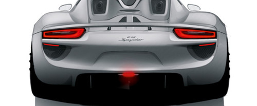 Full Rear View of Porsche 918 Spyder