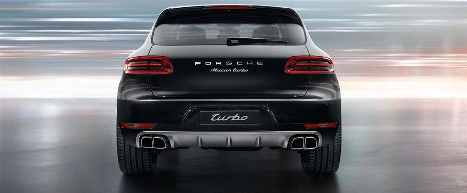 Full Rear View of Porsche Macan Turbo Full Rear View of Porsche Macan Turbo