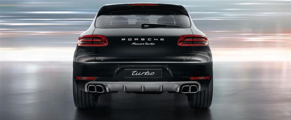 Full Rear View of Porsche Macan Turbo