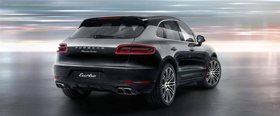 Macan Turbo Rear angle view Macan Turbo Rear angle view