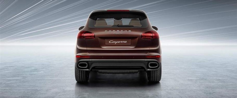 Full Rear View of Porsche Cayenne