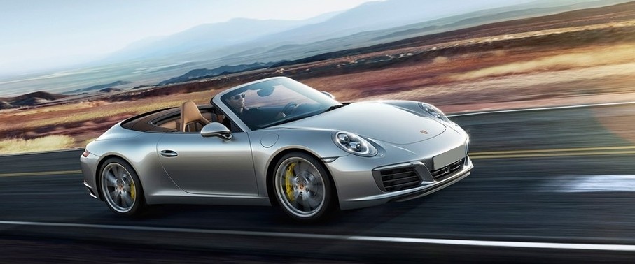 Porsche 911 Carrera Cabriolet Front Cross Side View Porsche 911 Carrera Cabriolet Front Cross Side View