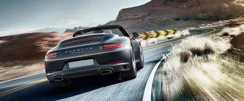 911 Carrera Rear angle view