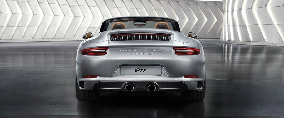 Full Rear View of Porsche 911 Carrera S Cabriolet Full Rear View of Porsche 911 Carrera S Cabriolet