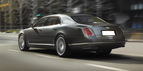 Rear Cross Side View of Bentley Mulsanne