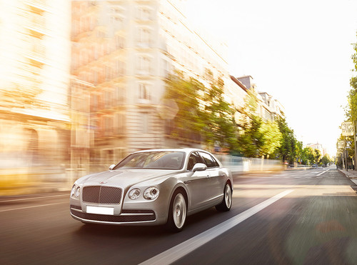 Bentley New Flying Spur V8 Front Side View