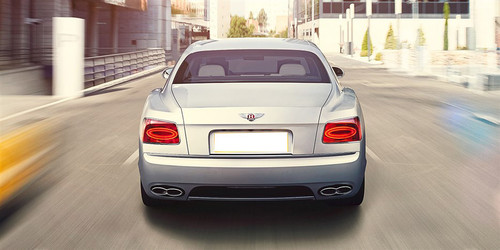 Full Rear View of Bentley New Flying Spur V8