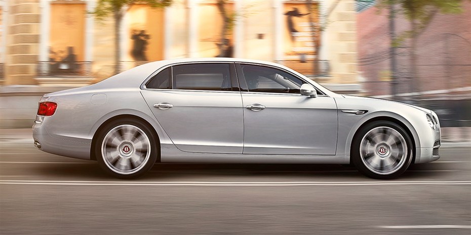 Bentley New Flying Spur V8 Drivers Sideview