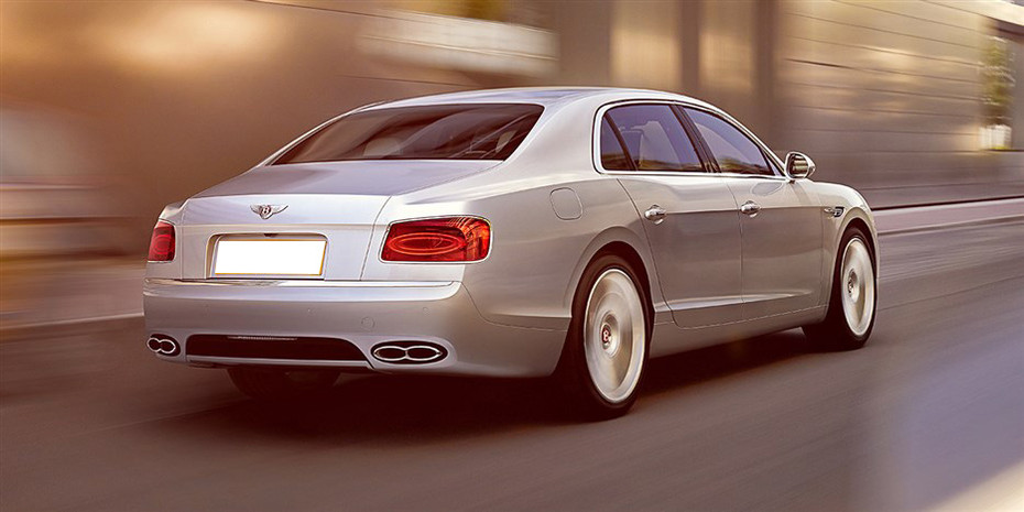 New Flying Spur V8 Rear angle view