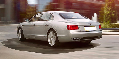 Rear Cross Side View of Bentley New Flying Spur V8