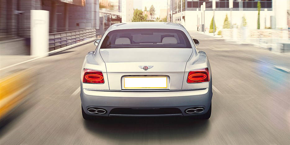 Full Rear View of Bentley Flying Spur W12 Full Rear View of Bentley Flying Spur W12