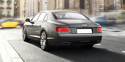 Rear Cross Side View of Bentley Flying Spur W12