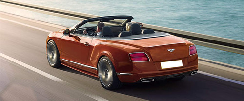 Rear Cross Side View of Bentley Continental GT Speed Convertible