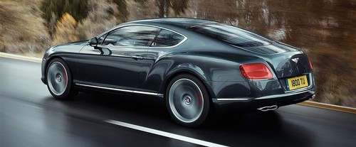 Rear Cross Side View of Bentley Continental GT V8