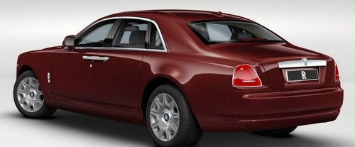 Rear Cross Side View of Rolls Royce Ghost