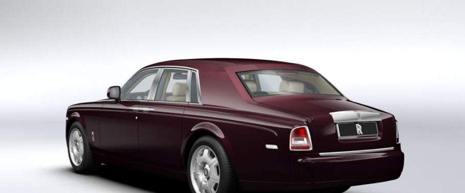 Rear Cross Side View of Rolls Royce Phantom