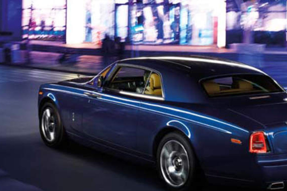 Rear Cross Side View of Rolls Royce Phantom Coupe in Qatar
