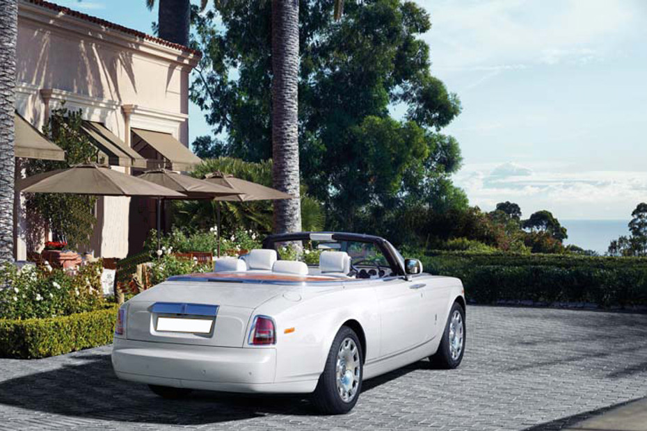 Phantom Drophead Coupe Rear angle view in Qatar