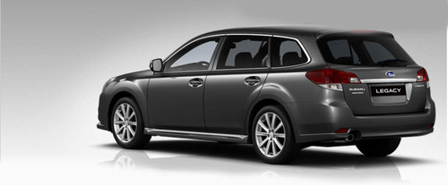 Rear Cross Side View of Subaru Legacy Station Wagon