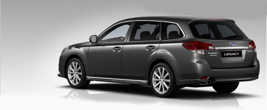 Rear Cross Side View of Subaru Legacy Station Wagon