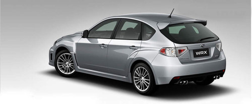 Rear Cross Side View of Subaru WRX