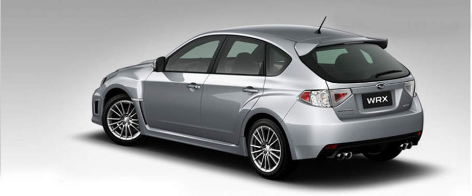 Rear Cross Side View of Subaru WRX