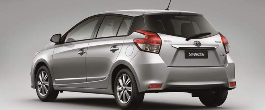 Rear Cross Side View of Toyota Yaris HB